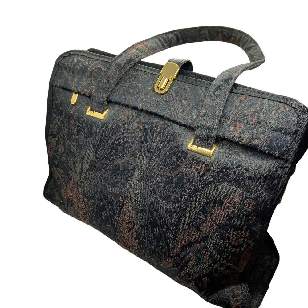 Samsonite Carry On Luggage Women's Black Double Handles Tote Handbag Vintage